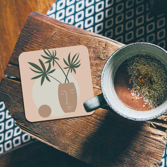 Onderzetter - Plant in vaas