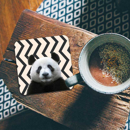 Onderzetter - Funny panda zigzag