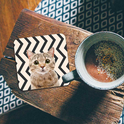 Onderzetter - Funny kat zigzag