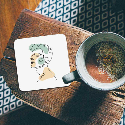 Onderzetter - Man in één lijn