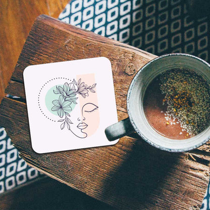 Onderzetter - Illustratie van een vrouw