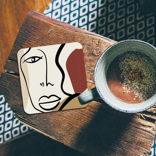 Onderzetter - Gezicht met hartje