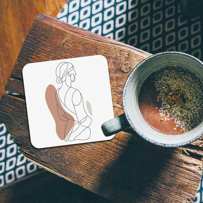 Onderzetter - Vrouw in silhouette