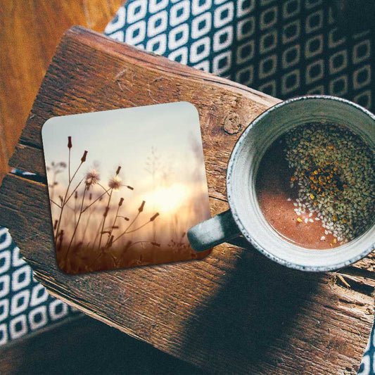 Onderzetter - Dandelion zonsondergang