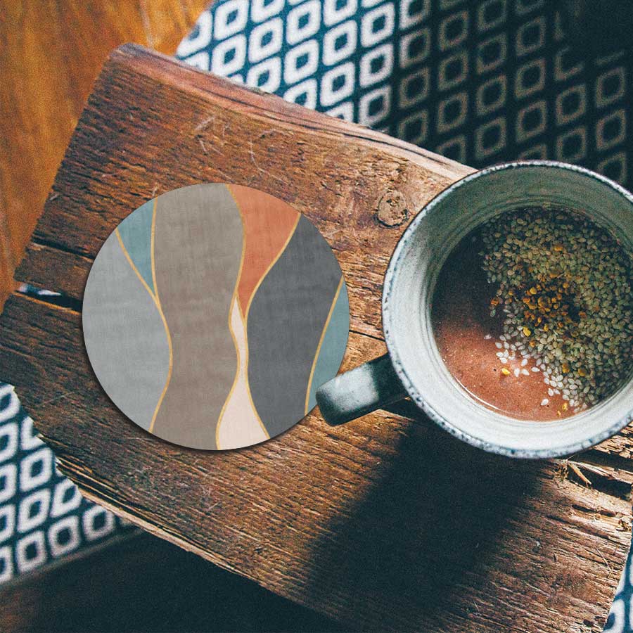 Onderzetter - Abstracte golven