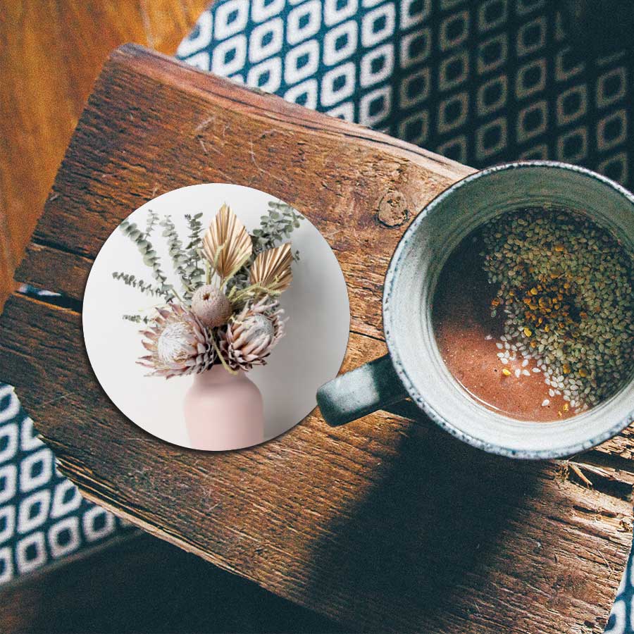 Onderzetter - Gedroogde bloemen