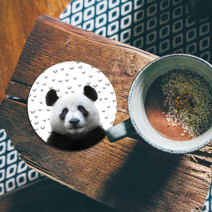 Onderzetter - Funny panda fugler