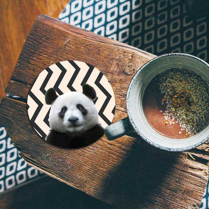 Onderzetter - Funny panda zigzag