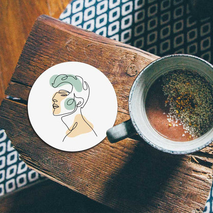 Onderzetter - Man in één lijn