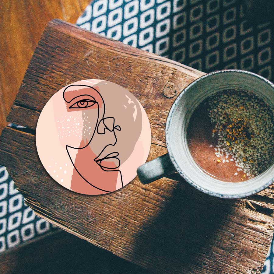 Onderzetter - Gezicht in balans