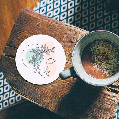 Onderzetter - Illustratie van een vrouw