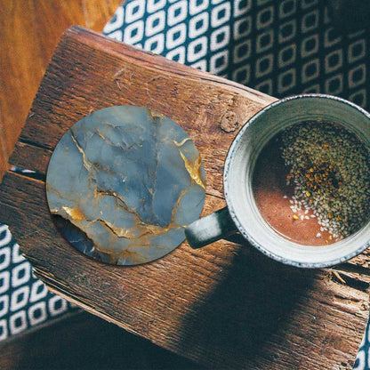 Onderzetter - Marmer Blauw-Goud