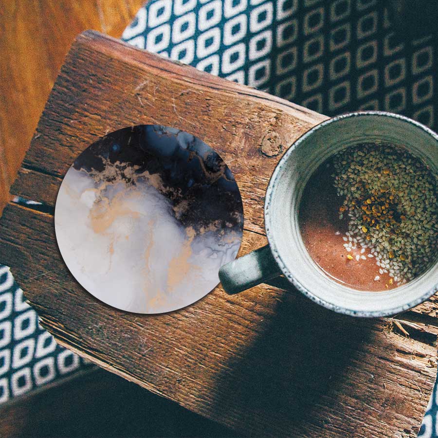 Onderzetter - Marmer Blauw-Paars