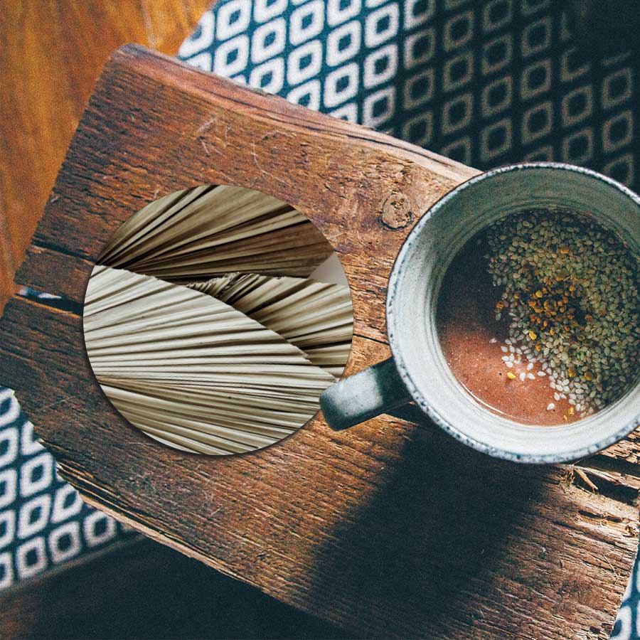 Onderzetter - Gedroogde palmbladeren