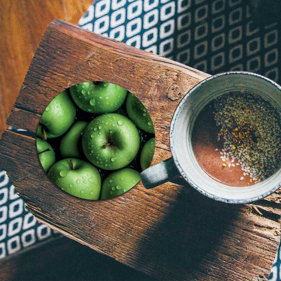 Onderzetter - Groene appels