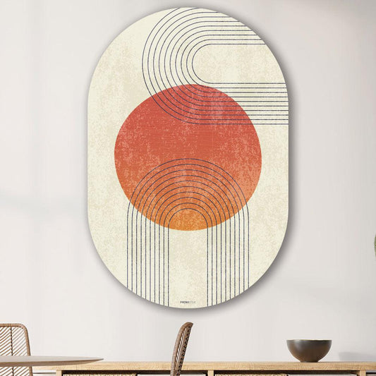 Muurovaal - Boho zomer - Aluminium