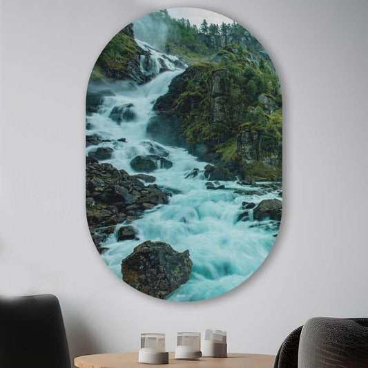Muurovaal - Noordse waterval - Aluminium
